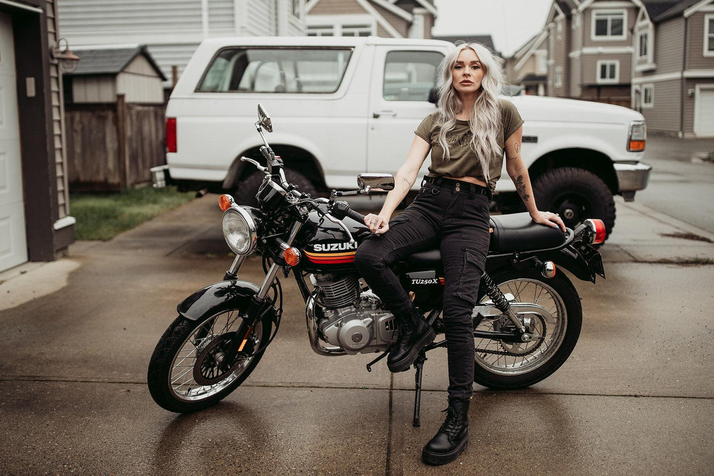 Motogirl Lara Cargo Trousers - Newmarket Motorcycle Company 