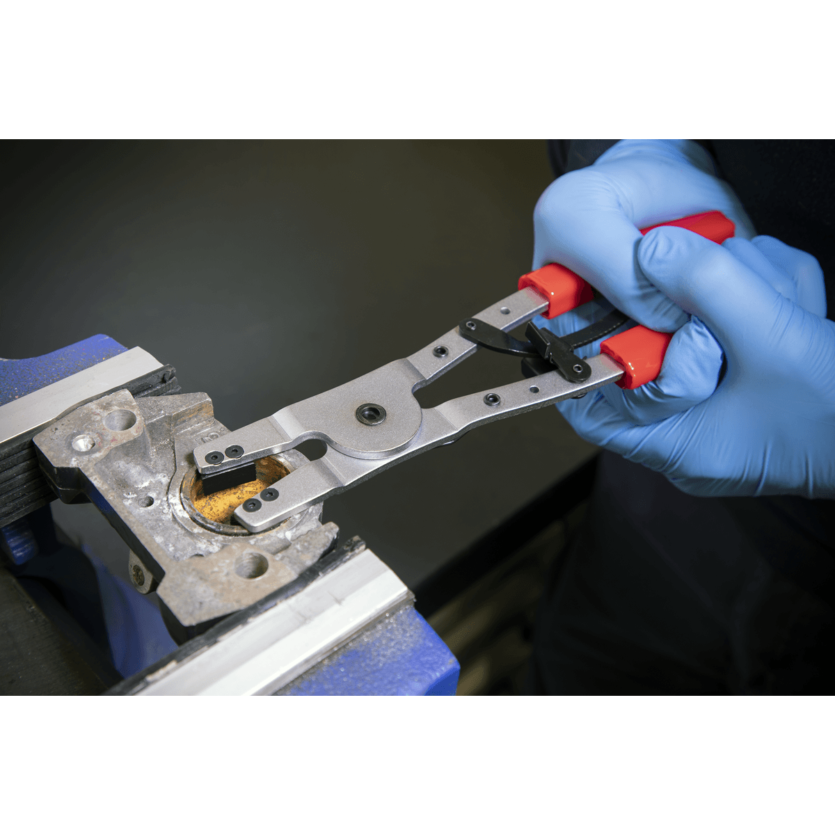 Ratchet Pliers Motorcycle Brake Piston Removal - Newmarket Motorcycle Company 